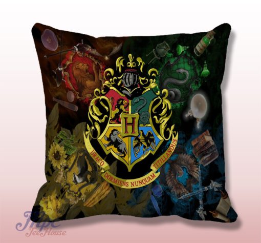 Hogwarts School Symbol Throw Pillow Cover