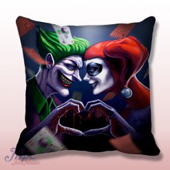 Joker And Harley Quinn Love Throw Pillow Cover Mpcteehouse 80s Tees