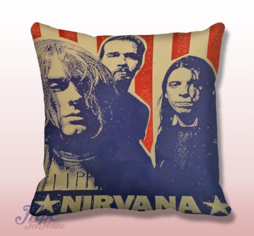 Nirvana Seattle Grunge Throw Pillow Cover