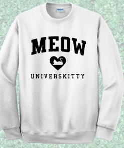 Meow Universkitty White Sweatshirt