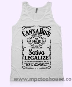 Cannabis Sativa White Tanktop Summer Shirt