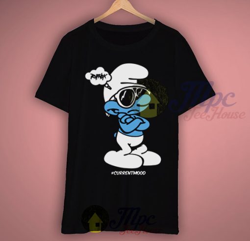 Smurf Big Papa Current Mood Face T Shirt