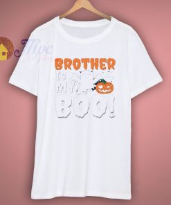 Brother Is My Boo Halloween Ghost Funny Pumpkin Saying T Shirt