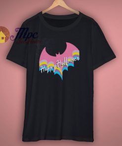 Happy Halloween Colorful Bat T Shirt