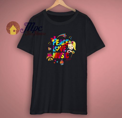 JoJo Siwa Peace Love Music Rainbow Sticker Premium T Shirt