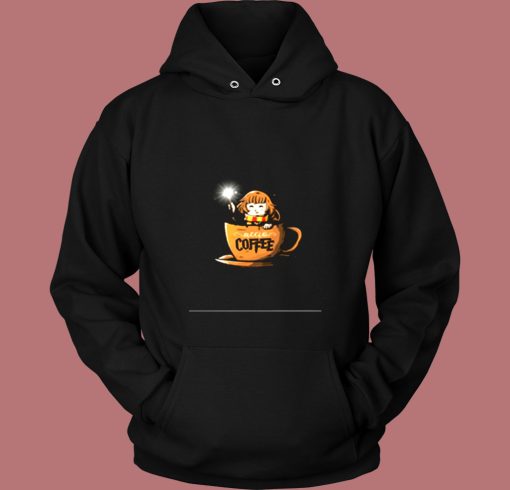 Accio Coffee Cute Wizard In A Coffee Cup Harry Potter Vintage Hoodie