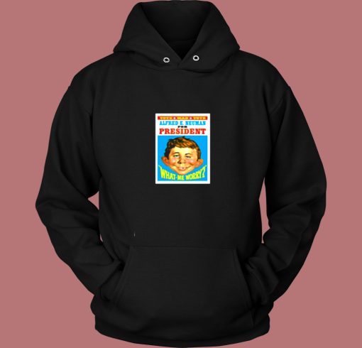 Alfred E Neuman For President Vintage Hoodie