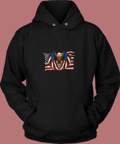 American Flag Patriotic Eagle Vintage Hoodie