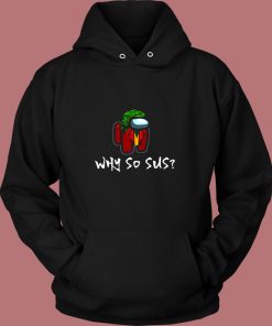 Among Us Joker Why So Sus Halloween Vintage Hoodie