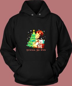 Angela Lansbury Christmas She Wrote Vintage Hoodie