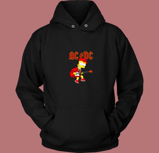 Bart Simpson Acdc Vintage Hoodie