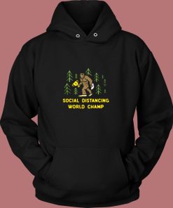 Bigfoot Social Distancing World Champ Vintage Hoodie