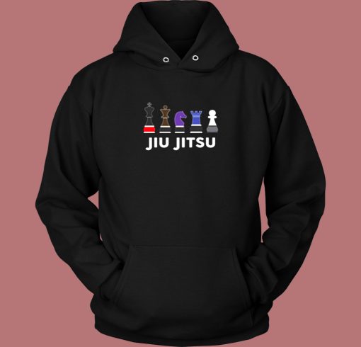 Brazilian Jiu Jitsu Chess Pieces Bjj Vintage Hoodie