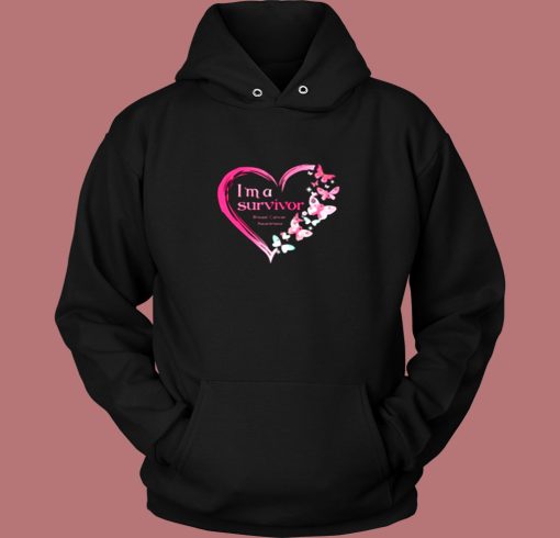 Breast Cancer Awareness Im A Survivor Shirt Breast Cancer Vintage Hoodie