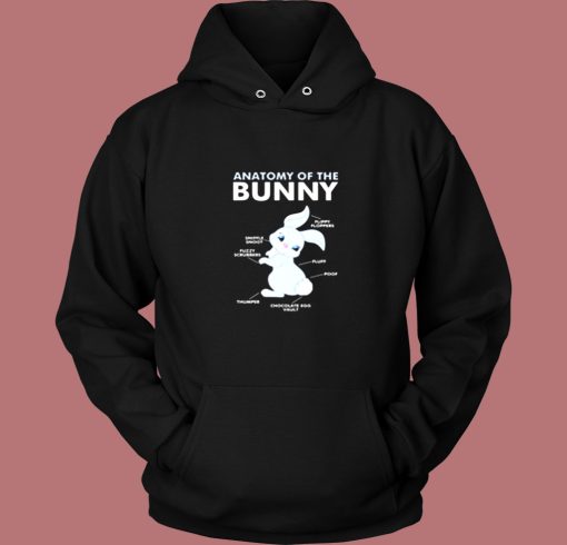 Cute Anatomy Of A Bunny Rabbit Vintage Hoodie