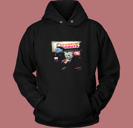 Drink Dunkin Donuts Michael Myers And Jason Voorhees Vintage Hoodie