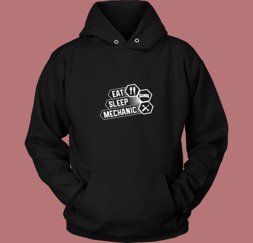 Eat Sleep Mechanic Vintage Hoodie