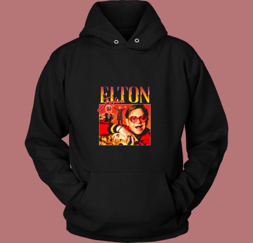 Elton John Homage Vintage Hoodie