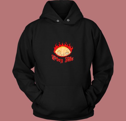 Family Guy Stewie Obey Me Flames Vintage Hoodie