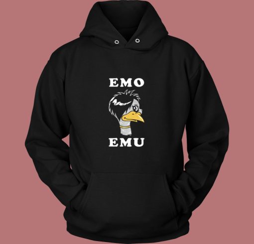 Funny Metal Goth Emu Bird Vintage Hoodie