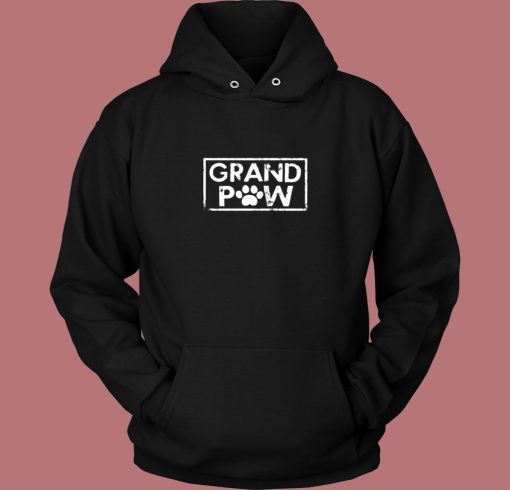 Grand Paw Dog Owner Grandpa Fathers Day Vintage Hoodie