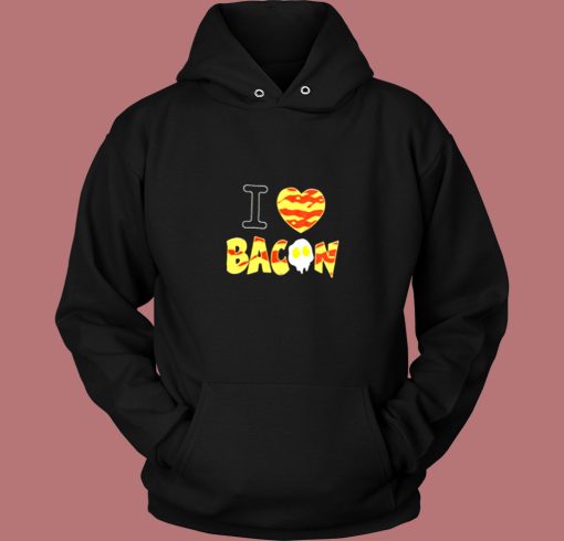 I Heart Love Bacon Vintage Hoodie