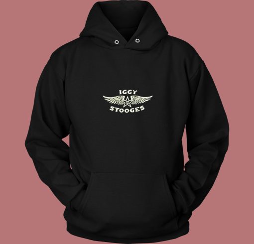 Iggy Pop And The Stooges Wings Logo Vintage Hoodie