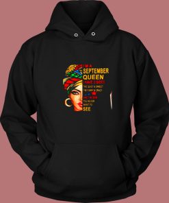 Im A September Queen I Have 3 Sides The Quite Sweet Crazy Melanin Women Vintage Hoodie