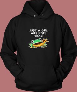 Just A Girl Who Loves Frogs Vintage Hoodie