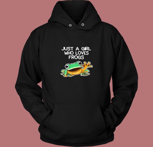 Just A Girl Who Loves Frogs Vintage Hoodie