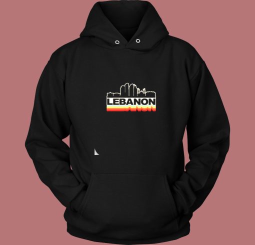 Lebanon Skyline Vintage Retro Vintage Hoodie