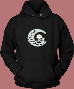 Love You To The Moon Snoopy Cartoon Vintage Hoodie