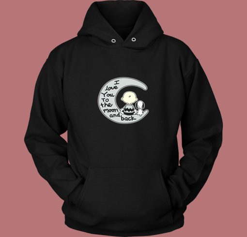 Love You To The Moon Snoopy Cartoon Vintage Hoodie