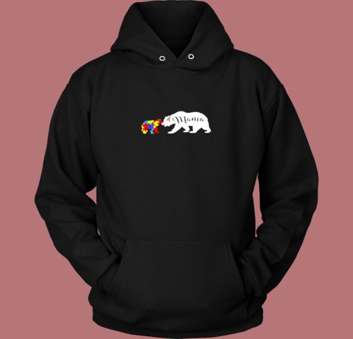 Mama Bear Autism Awareness Vintage Hoodie