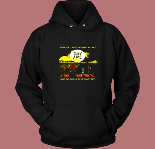 Metallica Snoopy And Charlie Brown Forever Trusting Vintage Hoodie