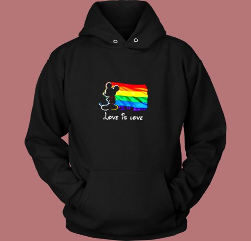 Mickey Mouse Lgbt Pride Love Is Love Vintage Hoodie