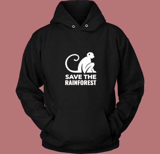 Monkey Save The Rainforest Vintage Hoodie