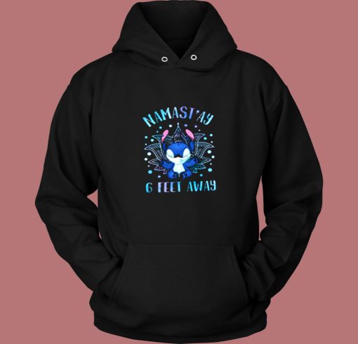 Namastay 6 Feet Away Stitch Vintage Hoodie