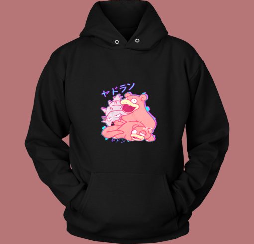 Pokemon Slowpoke And Slowbro Vintage Hoodie