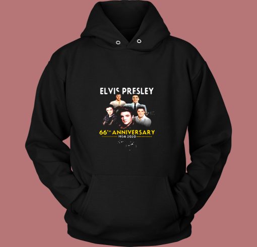 Premium Elvis Presley 66th Anniversary 1975 – 2020 Vintage Hoodie