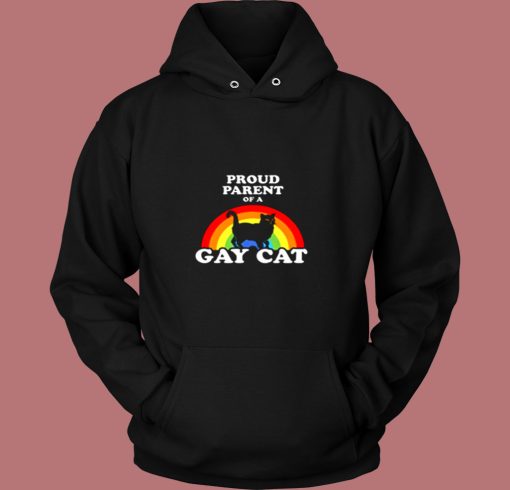 Proud Parent Of A Gay Cat Vintage Hoodie