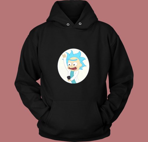 Rick And Morty Selfie Tiny Rick Girls Vintage Hoodie