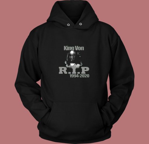 Rip King Von Otf Chicago Rapper Vintage Hoodie