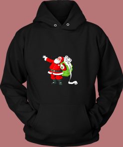 Santa With Face Mask And Toilet Paper Funny Christmas Vintage Hoodie
