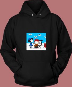 Snoopy Peanuts Santa Claus Christmas Cartoon Vintage Hoodie