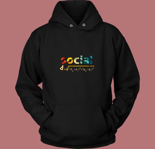 Social Distance Formula Math Vintage Hoodie