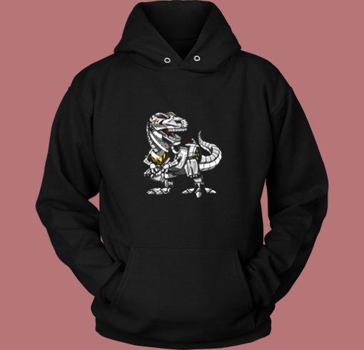 T Rex Dinosaur Robot Vintage Hoodie