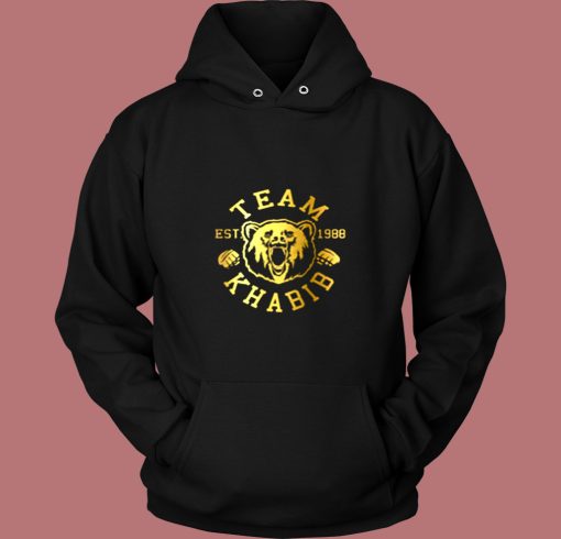 Team Khabib Bear Khabib Nurmagomedov Vintage Hoodie