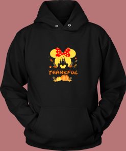 Thanksgiving Minnie Head With Black Castle Pumpkin Vintage Hoodie