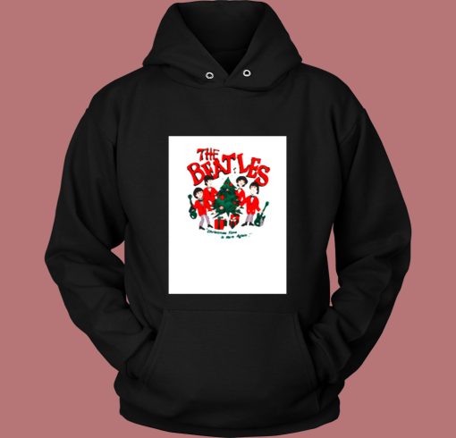 The Beatles Christmas Cartoon Retro Vintage Hoodie